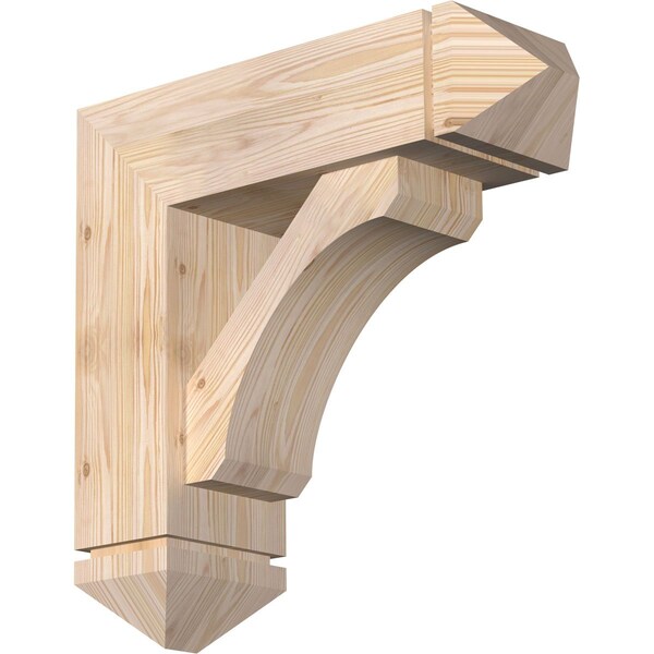 Ekena Millwork Legacy Arts and Crafts Smooth Bracket w/ Offset Brace, Douglas Fir, 7 1/2"W x 24"D x 24"H BKT0806X24X24LEC03SDF - main